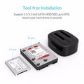 ORICO HDD Clone Docking Station USB 3.0 to SATA 3.0 Dual Bay Hard Drive Docking Station for 2.5/3.5 inch HDD SSD Case for PC