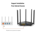 Tenda AC11 Gigabit Dual-Band AC1200 Wireless Router Wifi Repeater with 5*6dBi High Gain Antennas Wider Coverage, Easy setup or Google Translate to eng Version