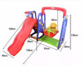 3in1 Slide Swing with basketball ring playground set