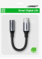 UGREEN Type C to 3.5mm Jack Earphone Cable USB C to 3.5 Headphone Audio Adapter (black color)