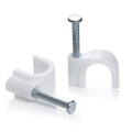 White Cable Clip 8mm 100pcs