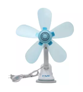 Portable Clip Fan 5 Blade (blue color)
