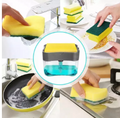 2 in 1 Soap Pump Dispenser & Sponge Holder for Dish Soap and Sponge