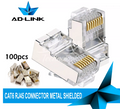 100pcs Cat6 Ad-Link Metal Shielded Rj45 Connector