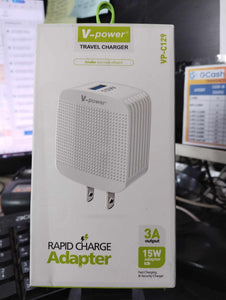 Vpower VP-C129 3A 15W Travel ADAPTOR only