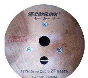 2 CORE 2KM COMLINK FOC (GALVANIZED DROP CABLE )