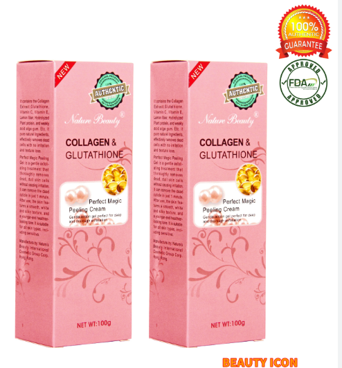 nature beauty collagen & glutathione peeling cream and perfect magic Gently action gel perfect for deep and thorough exfoliation 100g Sensitive Skin Anti-Aging Cream - Lazada Antioxidant rich herbal extracts of Turmeric collagen and glutathione peeling cream