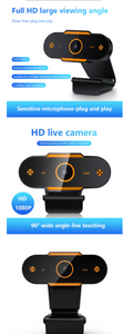 Auto Focus 1080P Webcam Computer PC WebCamera with Microphone Rotatable Cameras For Live Broadcast Video Calling Conference Work