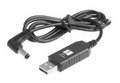 1M USB DC 5V To 9V/12V 2.1x5.5mm Right Angle Male Step Up Adapter Cable For Router