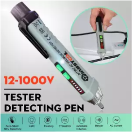 MUSTOOL MT812 Multifunctional AC 12-1000V Non Contact Voltage Tester Pen Live Line Null Live Detector with Light + Sound Alarm