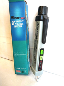 MUSTOOL Non-Contact AC Voltage Tester Pen, AC 12-1000V, LED Flashlight, Buzzer Alarm for Live/Null Wire Judgment