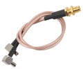 8 inch SMA Female to Y type 2 X TS9 Angle Male Connector Splitter Combiner Cable,gold&silver
