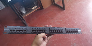 AMP Commscope Cat5e 24 Port Patch Panel Loaded