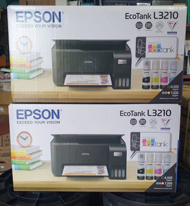 Epson EcoTank L3210 with FREE INK All in One Printer 3 in 1 Scanner Photocopier Xerox Machine
