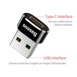 Baseus USB Male To Type-C Female Adapter