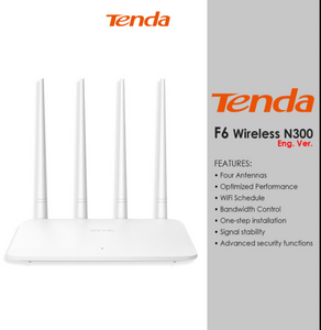 Tenda F6 Eng. Version Wireless N300 Router High Power Wireless WIFI Router 4 antena