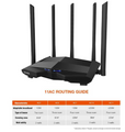 Tenda AC11 Gigabit Dual-Band AC1200 Wireless Router Wifi Repeater with 5*6dBi High Gain Antennas Wider Coverage, Easy setup or Google Translate to eng Version