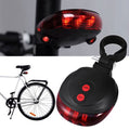 Bike Tail Light 5-LED Rear Light Turn Signals Bicycle Cycling Projector Safety Warning Lamp Back Flashlight (Red)
