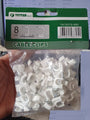 White Cable Clip 8mm 100pcs