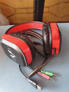 DS-100 USB Wired Gaming Headphone LED RGB Lighting Over-Ear Gamer Headset With Microphone For PC Laptop