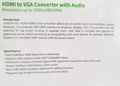 HDMI male to VGA female Converter with Audio