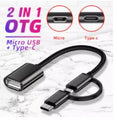 2in1 OTG USB Cable Adapter Micro USB/ Type C To USB Converter Cable