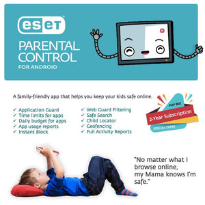 ESET Parental Control for Android (1-Device, 2-Years Subscription) License Only