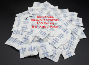 100packs 5grams Zorbegel Silica Gel Desiccant Pack Moisture Absorber Dehumidifier Packets