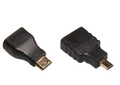 HDMI to DVI Monitor Display Cable with Micro HDMI Mini HDMI Converter (black)(1m)