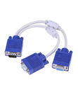 VGA Splitter Cable Dual 2 Monitor 15pin Two Ports Male To Female